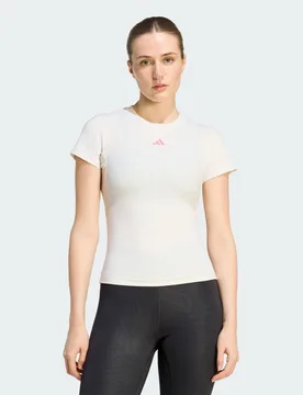 T-SHIRT A 3 STRISCE STUDIO BABY L Beige - Adidas - FashionsVida