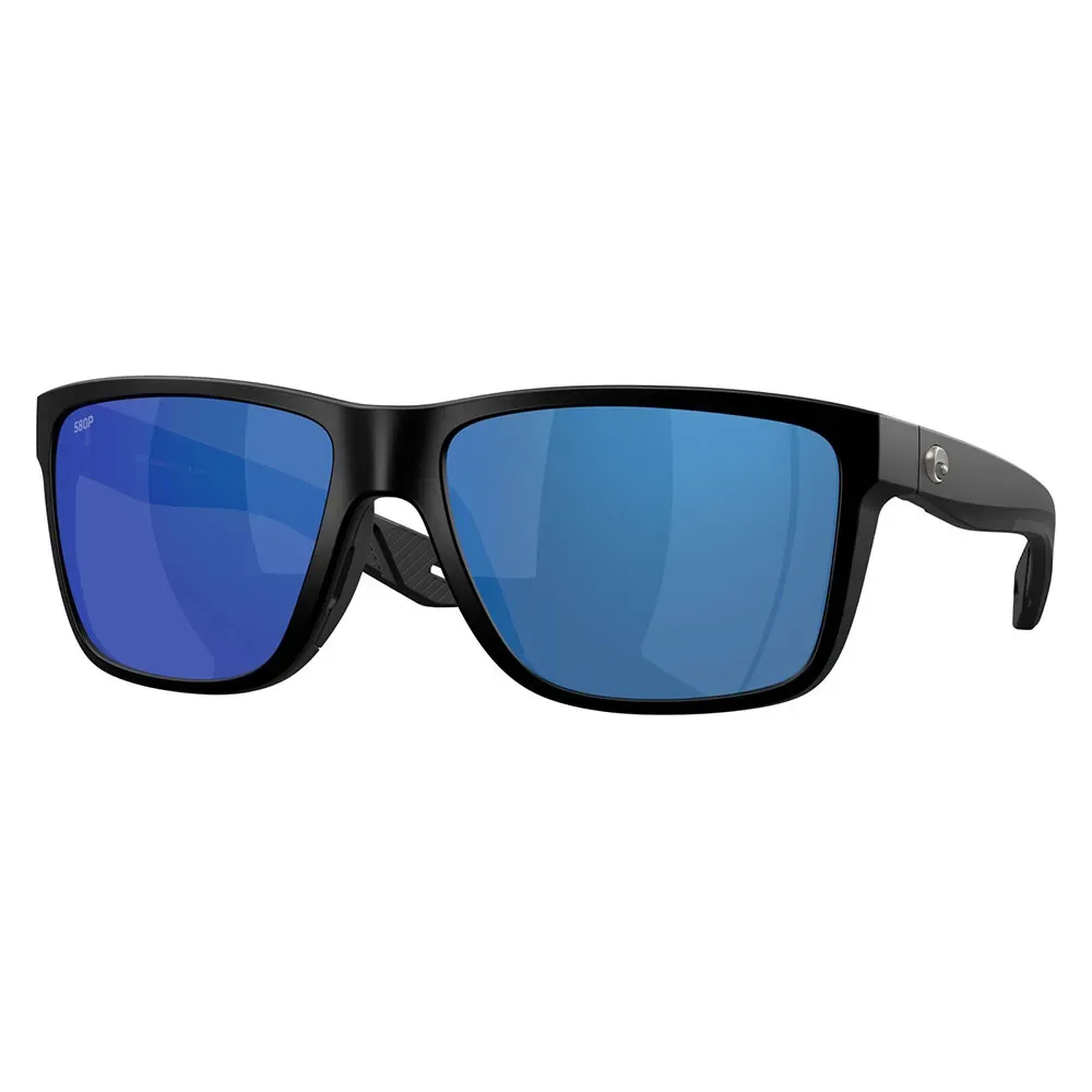 Broadbill Ii Polarized Sunglasses Matte Black 01 Blue Mirror 580P/CAT3 Men - Costa - FashionsVida