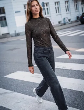 Street One Langarm Shirt mit Turtle Neck female Braun - Street One Studio - FashionsVida