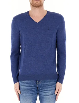 Maglia scollo V POLO BLU CHIARO M - Ralph Lauren - FashionsVida