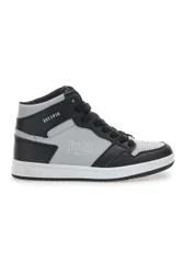 Sneakers Argento e Nere Mid-Cut 716 38