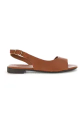 Sandali marroni in pelle con cinturino 225110 37