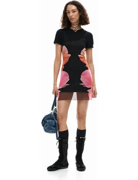 Vestido estampado floral - Desigual - FashionsVida