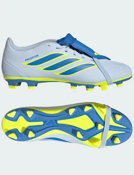 Scarpe da calcio PREDATOR CLUB con linguetta ripiegabile per terreni naturali compatti/multiterreno 43 1/3 Crystal Sky / Ray Blue / Team Solar Yellow - Adidas - FashionsVida