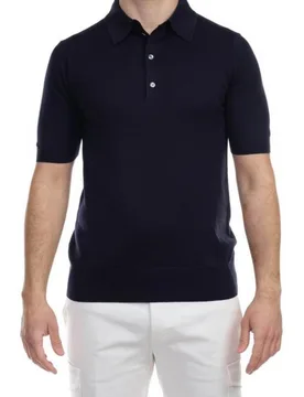 Polo In Seta E Cotone 110M11/40 BLU - Hosio - FashionsVida