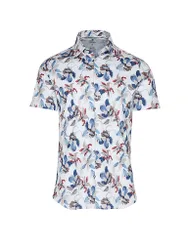 Camicia in jersey slim fit bianco M