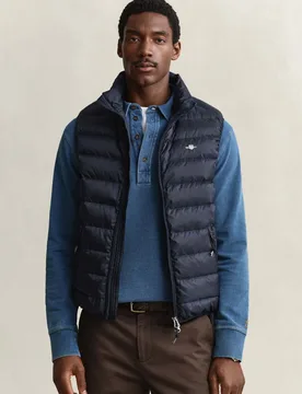 Lightweight Padded Gilet Blue male - Gant - FashionsVida