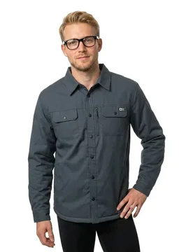 Chemise à Manches Longues Fathom Tech Shacket Midnight Navy L - Salty Crew - FashionsVida