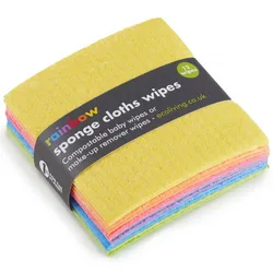 Compostable Mini Sponge Cloths - Rainbow - Pack of 12