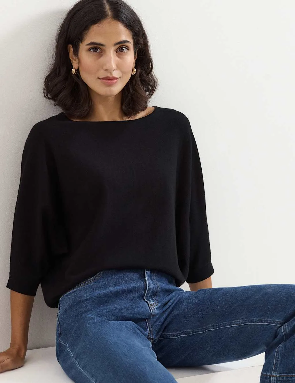 Slash Neck Jumper Black female - Phase Eight - FashionsVida