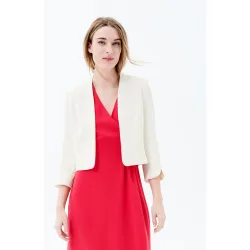 Chaqueta de mujer con manga francesa y sin botones