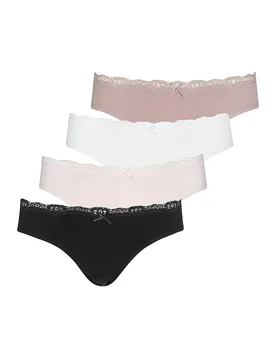 Slip 4er Pkg. rose box beige 48-50 Damen - Lascana - FashionsVida