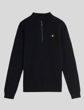 Kids 1/4 Zip Jumper Dark Navy - Lyle & Scott - FashionsVida
