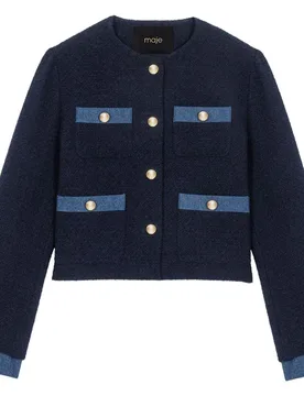 Chaqueta de mujer larga liso - Maje - FashionsVida
