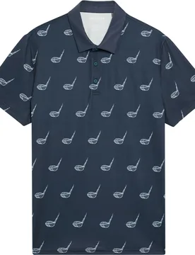 Lyle Polo Micro Club Printed, navy/weiss s - Scott - FashionsVida
