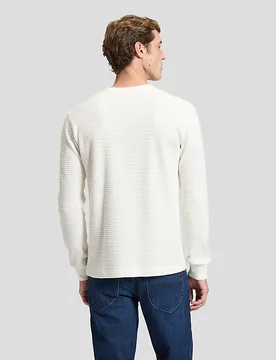 Regular Long Sve Waffle Tee Off White Größe S male - Lee - FashionsVida