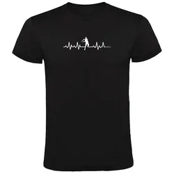 Tennis Heartbeat Short Sleeve T-shirt Black 2XL