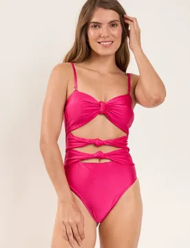 Bañador bandeau liso con relleno - Río de Sol - FashionsVida