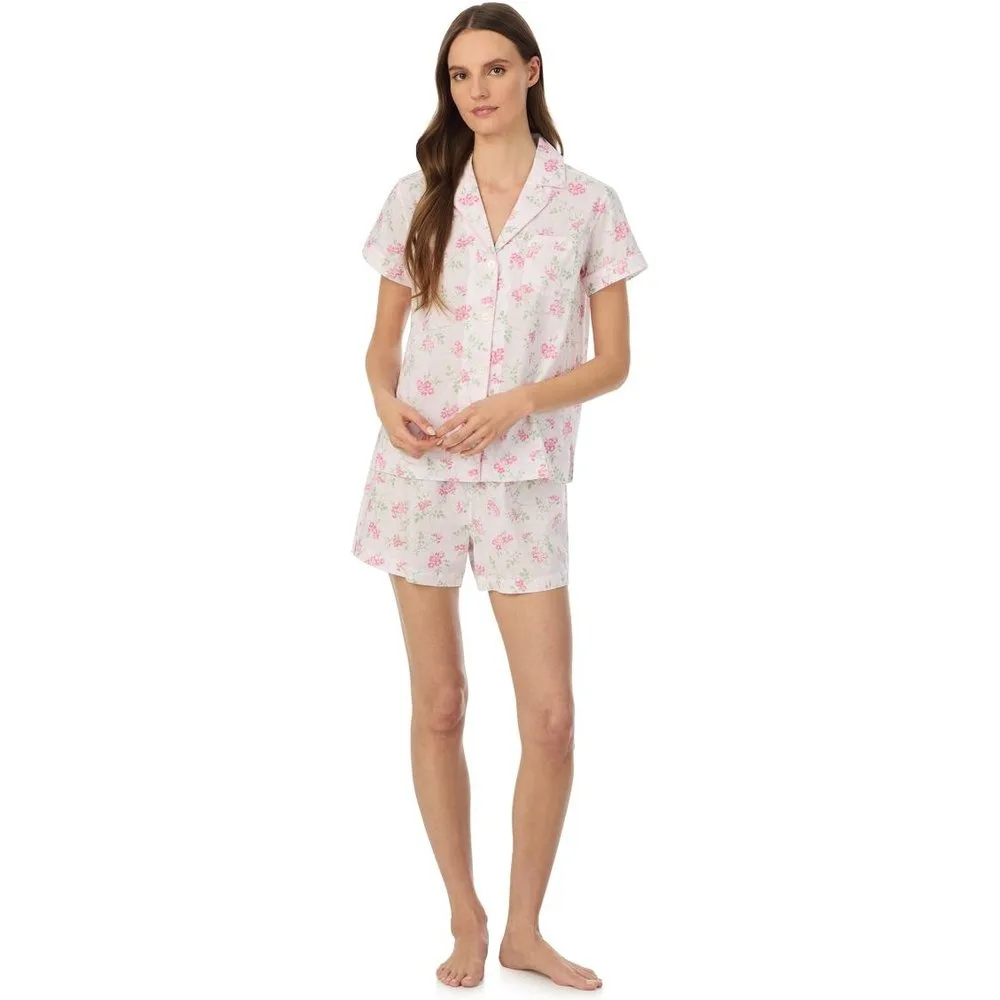 Pijama de mujer de manga corta y pantalón corto - Lauren Ralph Lauren - FashionsVida