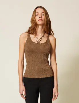 Twinset Top en maille avec lurex - TWINSET - FashionsVida