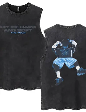 Hit Me Hard and Soft Vintage Washed Tank Tops T-shirt Men Women Hip Hop Fashion Pop Music Sleeveless Vest T Shirts Streetwear - Aliexpress - FashionsVida