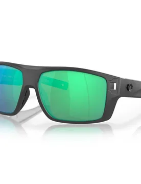 Diego Mirrored Polarized Sunglasses Matte Gray Green Mirror 580G/CAT2 Women - Costa - FashionsVida
