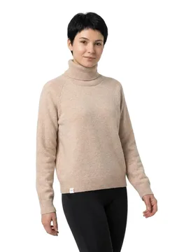 Pull à Col Roulé Sara Light Beige M - Makia - FashionsVida