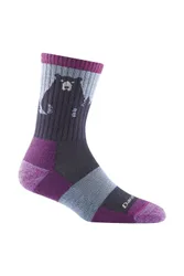 Ladies Novelty Bear Patterned Hiking Merino Socks - - Size: M