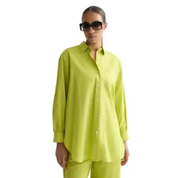 Camicia A Maniche Lunghe U9b01328t Oversize Green Oasis 38