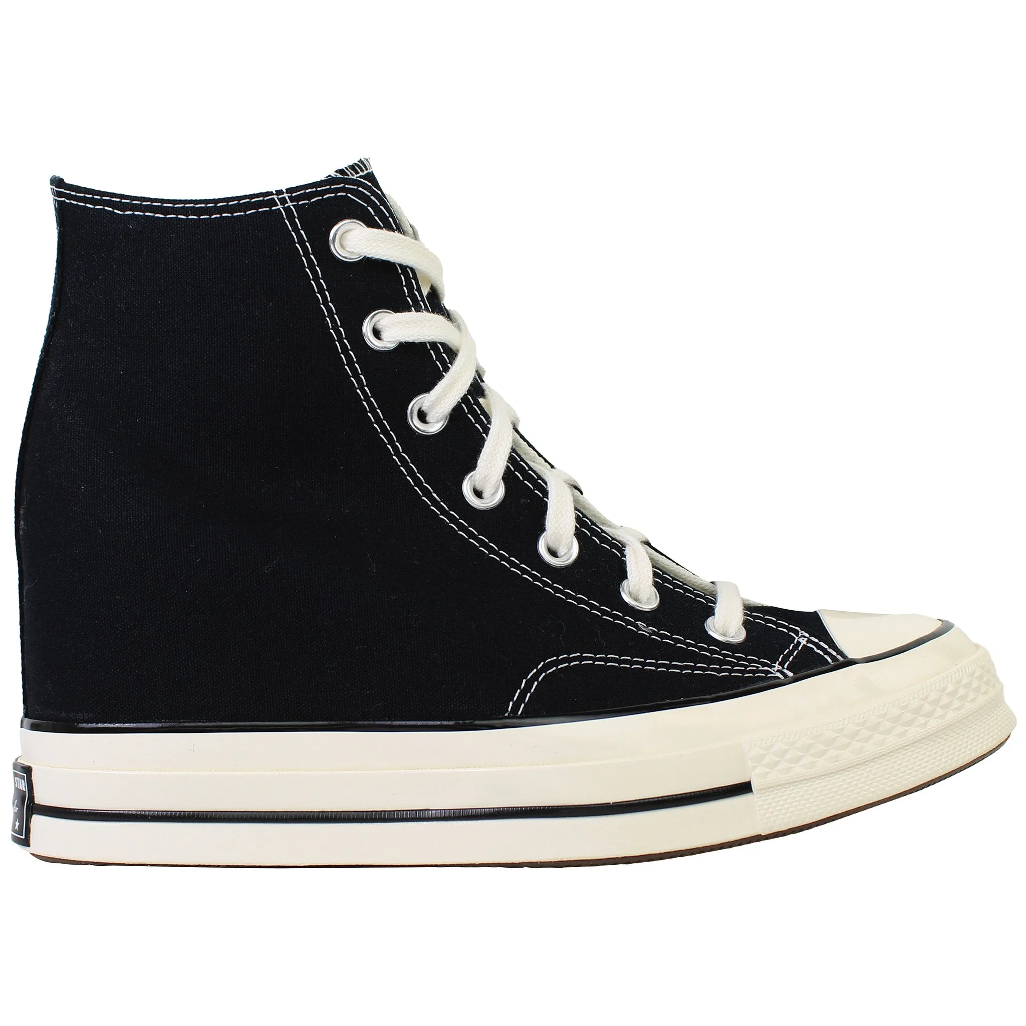 Chuck 70 Wedge Hi Womens Black Plimsolls - Converse - FashionsVida