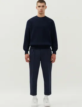 Oversized Pullover Uni Blau S - Seidensticker - FashionsVida