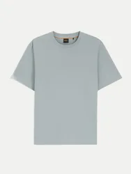 Orange T-Shirt mit Logoprint Blau XL