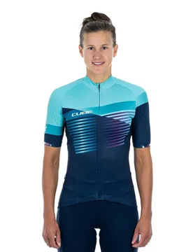 Maglia A Maniche Corte Teamline Blue / Mint - CUBE - FashionsVida
