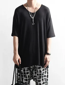 Men's T-shirt Summer wear South Korean fashion loose half sleeve V neck short sleeve T-shirt casual hip hop trend - Aliexpress - FashionsVida