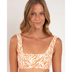 Top de bikini deportivo estampado