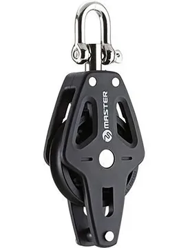 Single Swivel Bearing Pulley With Becket 60 Mm Black One Size unisex - Tersma - FashionsVida