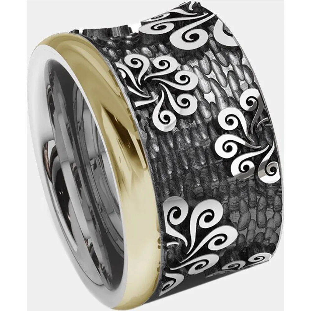 Anillo de plata con detalles de oro laminado - Bohemme - FashionsVida