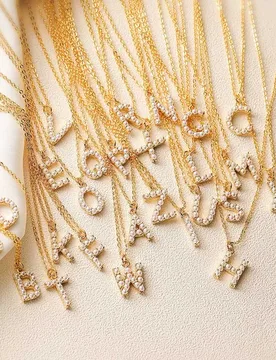 HECHENG Brass Material Glossy Elegant Pearl Initial A-Z Necklace Women's Luxury Letter Charm Rope Chain Necklace - Aliexpress - FashionsVida