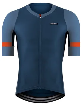 Maglia A Maniche Corte Mendi Blue / Orange - Etxeondo - FashionsVida