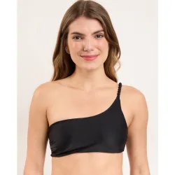 Top de bikini liso con relleno