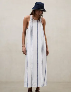 Vestido largo de rayas crome sin mangas - Ecoalf - FashionsVida