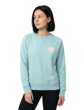 Sweat-shirt Crew Heart Dot Check Sea Blue S - Santa Cruz - FashionsVida