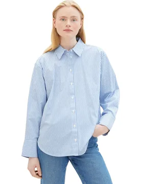 Camisa de mujer de rayas, manga larga - Tom Tailor - FashionsVida