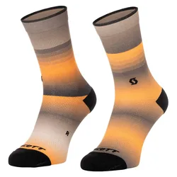 Calzini Crew Gradient Stripes Toast Beige / Gleam Orange