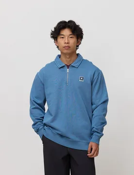 Sudadera de hombre de 100% algodón orgánico polo indigo blue - Blue Banana - FashionsVida
