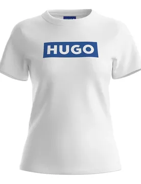 Hugo Maglietta A Maniche Corte Classic 10258021 Blue White XS - Hugo Boss - FashionsVida
