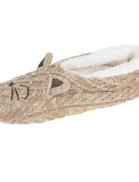 Chaussettes-chaussons maille chat Beige beige chiné 37/38 - Isotoner - FashionsVida