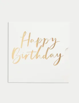 Birthday Gold Gift Card No Colour - M&S - FashionsVida