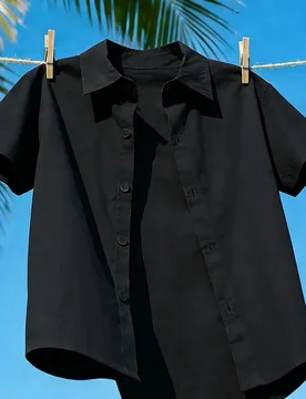 Camisa de manga corta de unicolor minimalista y de moda para niño preadolescente, adecuada para la escuela, vacaciones y salidas de compras, estilo c - Shein - FashionsVida