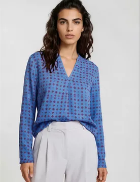 V-NECK BLOUSE 1/1 SLEEVE female - 38 - FashionsVida